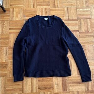 JCrew Navy Knit Crewneck Sweater